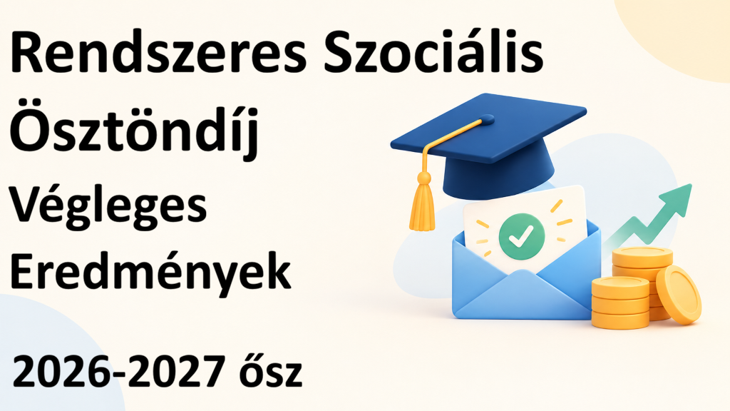 Rendszeres Szociális Ösztöndíj végleges eredmények - 2026-2027 ősz